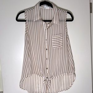Toska Button up, Front Tie Top